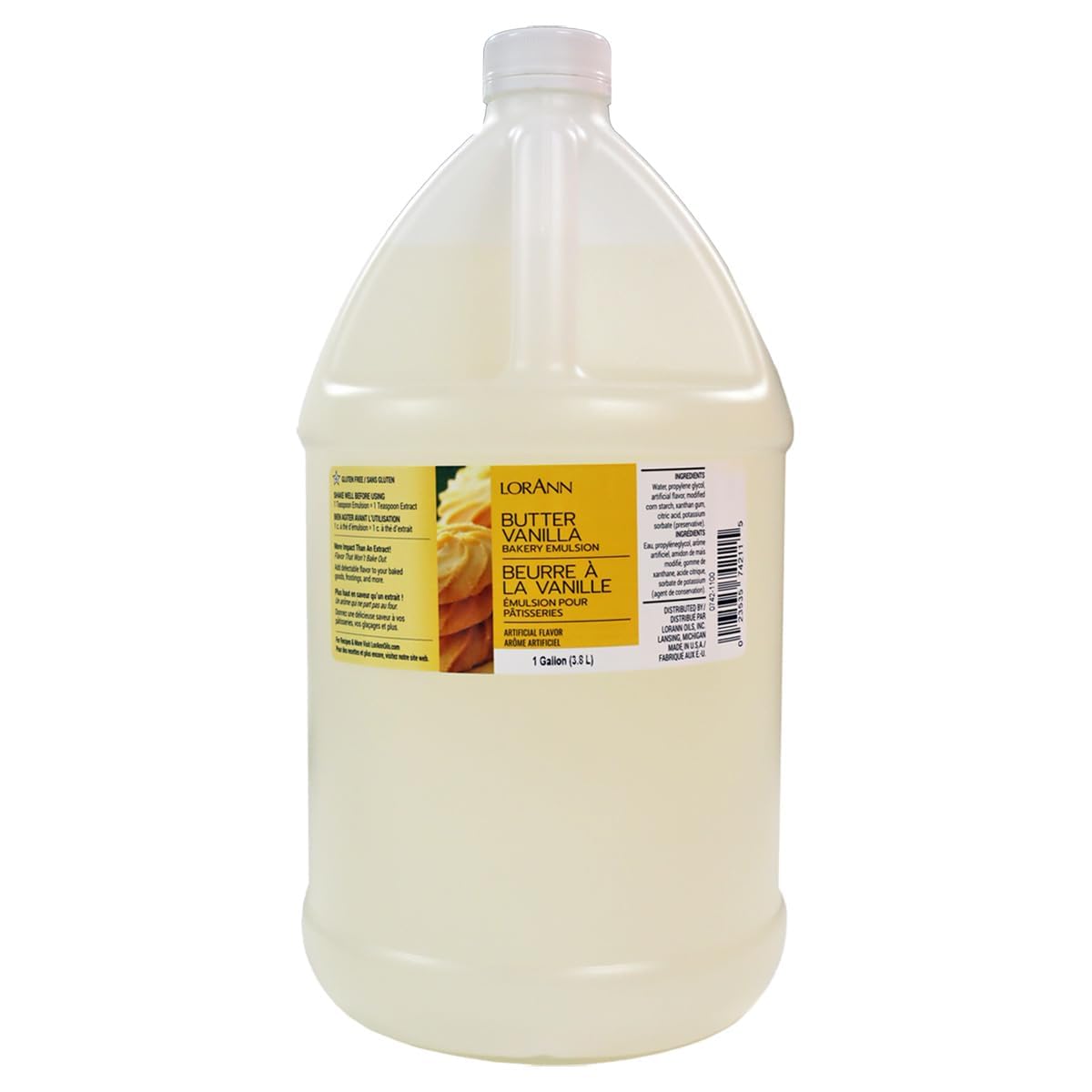 LorAnn Oils Peppermint Bakery Emulsion: True Essence, Ideal for Boosting Fruit Tones in Cakes, Cookies & Desserts, Gluten-Free, Keto-Friendly, Extract Substitute Essential for Your Kitchen, 16 Oz