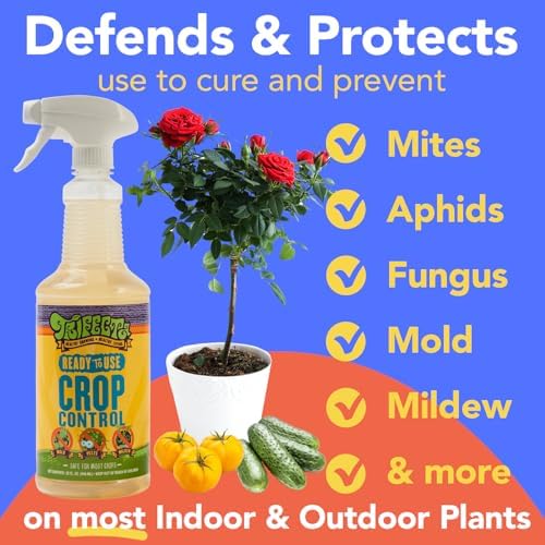 Trifecta Crop Control Super Concentrate | 4 oz | All-in-One Pesticide, Fungicide, Miticide And Insecticide | For Spider Mites, Mildew, Mold And Botrytis