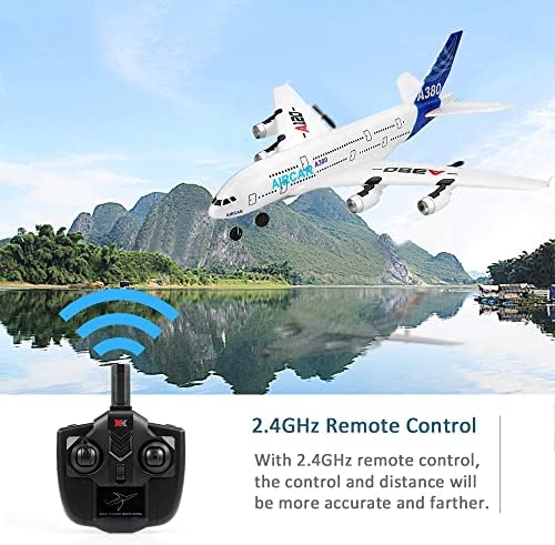 GoolRC RC Airplane, WLtoys XK A120 A380 Aircar Model Plane, 3CH 2.4G Remote Control Airplane, EPP Fixed-Wing RC Aircraft RTF Toy for Adults