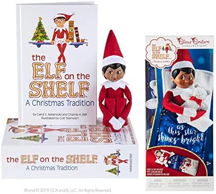 The Elf on the Shelf: A Christmas Tradition Girl Scout Elf (Brown Eyed) with Claus Couture Collection Scout Elf Slumber Set
