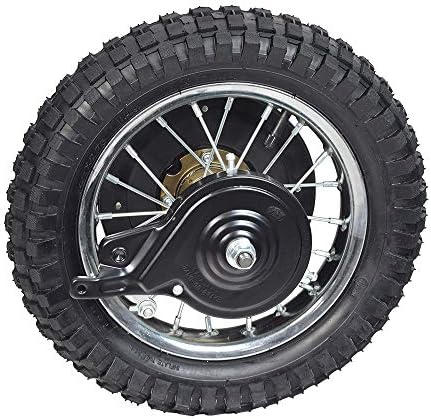 AlveyTech Rear Wheel Assembly for Razor MX350 (Versions 23+) and MX400 (Versions 19+) Dirt Rocket Bikes - Replacement Wheels with 12-1/2"x2.75 Tire