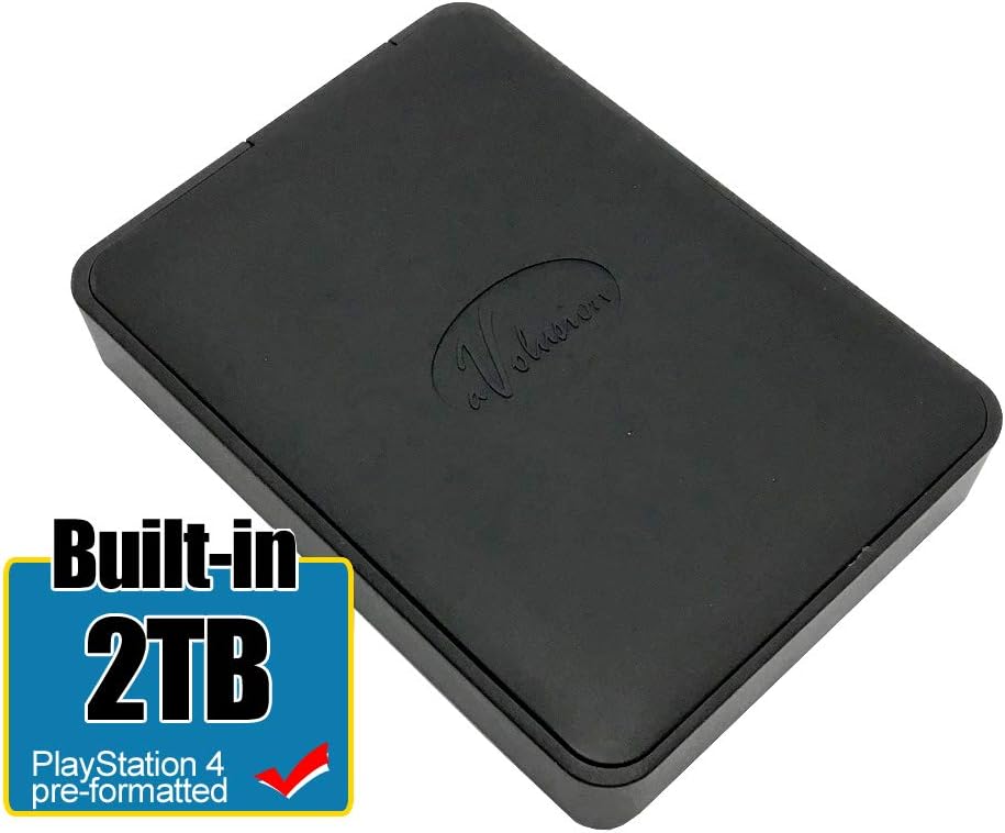 Avolusion 2TB USB 3.0 Portable External Hard Drive (for PS4, Pre-Formatted) HD250U3-X1-2TB-PS
