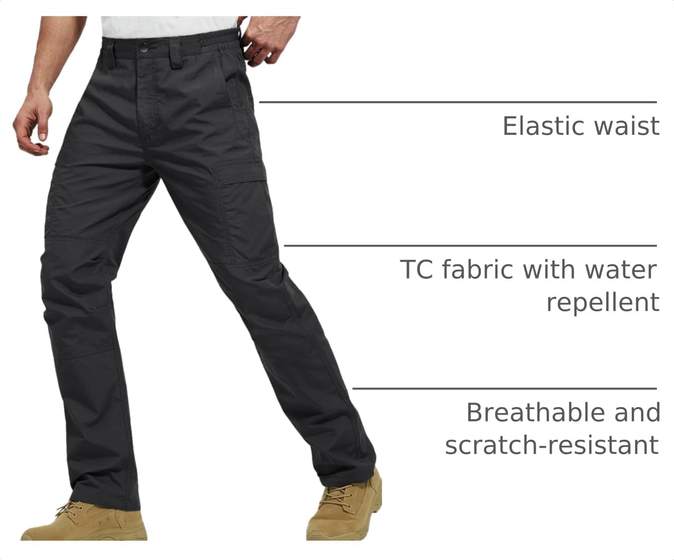 FREE SOLDIER Mens Cargo Work Tactical Pants Ripstop
