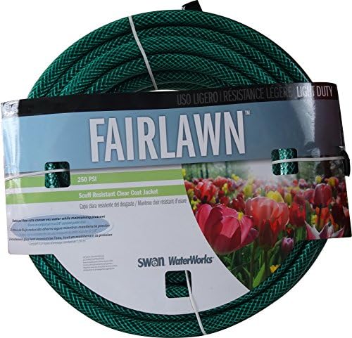 Swan Products Fairlawn Light Duty Water Saver Chore Garden Hose 25 ft x 1/2", Green