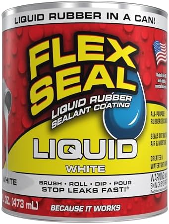 Flex Seal Liquid, Rubber Coating Sealant, Waterproof, Flexible, Breathable, and UV Resistant, Roof Repair, Basements, RV, Campers, Trailers, Marine