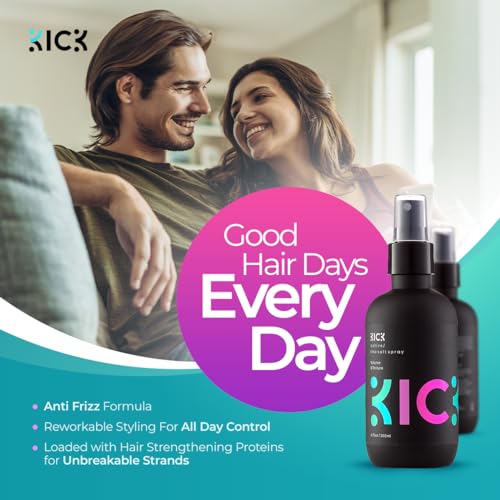 Kick Sea Salt Spray for Men - Texturizing Hair Spray - Beach Waves & Volume | Salt Water Formula for a Surfer Hair Style - Natural Texture & Tousled