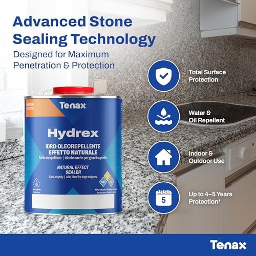 Tenax Hydrex Stone Sealer – Professional Penetrating Sealer for Granite, Marble