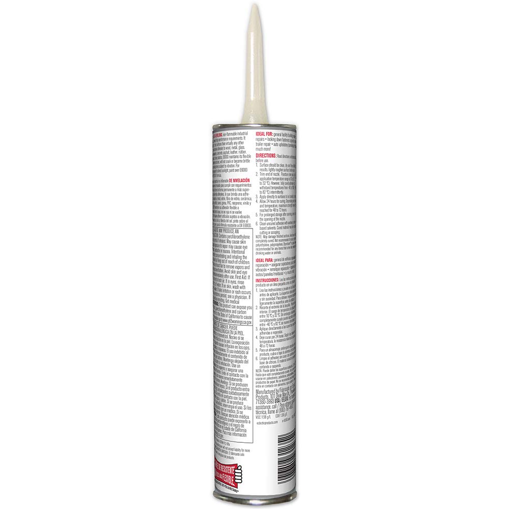 Eclectic Products 232031 10.2 oz. E-6000 Medium Visocity Industrial Strength Adhesives, Black | Strength Adhesives