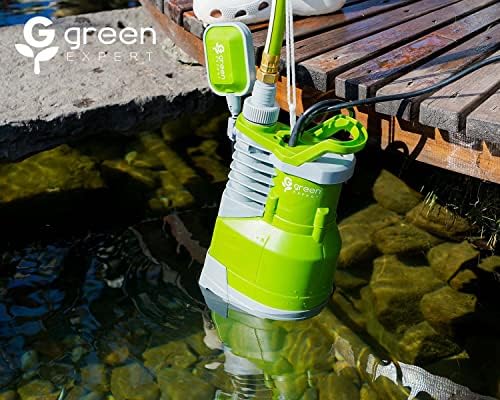 Green Expert 3/4HP Submersible Sump Pump Max 4000GPH High Flow Adjustable Float Switch Manual Automatic for Easy Water Removal in Pool Hot Tub