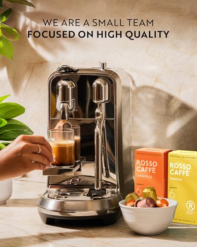 ROSSO CAFFÈ Espresso Pods for Nespresso Original Machines, Variety Pack 60 | Six Distinct Coffee Blends • Smooth to Intense Roasts • Rich Crema