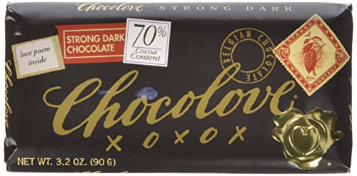 Chocolove Dark Chocolate, Strong 70%, 3.2 Ounce (Pack of 12)