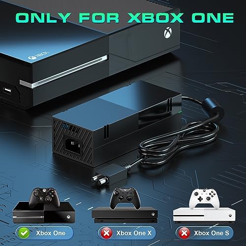 Ponkor Power Supply for Xbox One, AC Cord Replacement Power Brick Adapter 100-240V Compatible with Xbox One 360