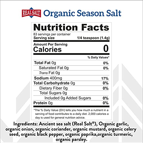 Redmond - Real Salt Seasoning, Natural Unrefined Gluten Free 8.25 Ounce
