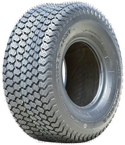 Kenda K500 Super Turf R/S 4 Ply 16-7.50-8 Lawn & Garden/Turf Tire | Lawn Mower & Garden Tractor All Season Traction 64A3 Rated 4 Ply Bias Construction Black Sidewall Tire