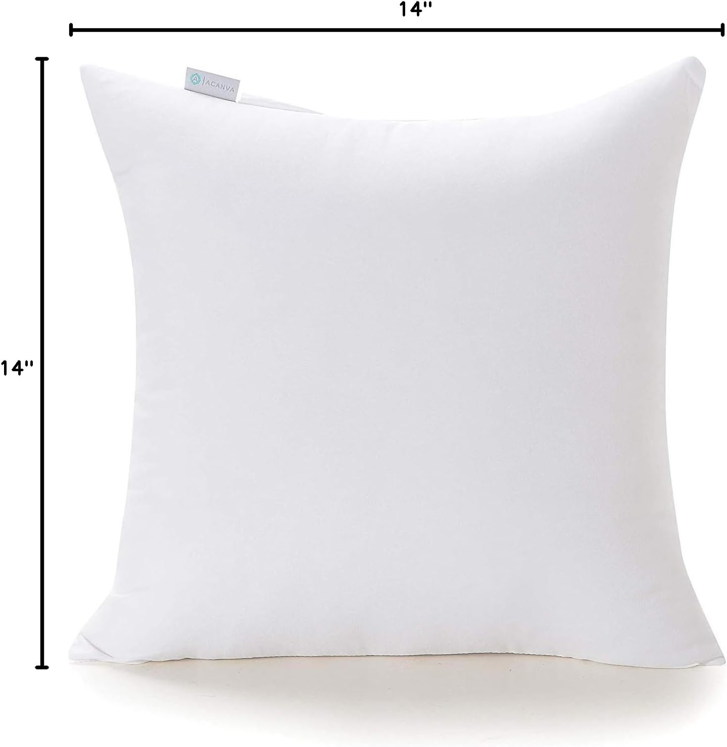 Acanva Polyester Decorative Rectangle Throw Pillow Inserts, Hypoallergenic Form Stuffer Cushion Sham Filler, 16x26, White, 1 Count (Pack of 1)