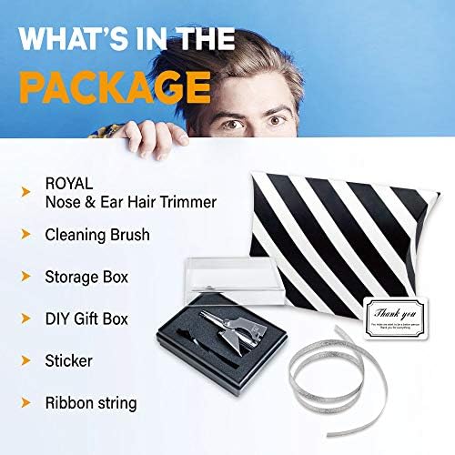 ROYAL [Made in Korea] Nose Hair Trimmer for Men Birdie, Manual, Battery-Free, Waterproof, Painless with Twelve Dual-Edged Blades, Present, Gift