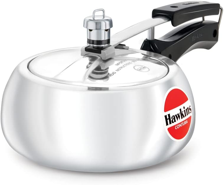 Hawkins 3.5 Litre Contura Pressure Cooker, Handi Inner Lid Cooker, Silver (HC35)