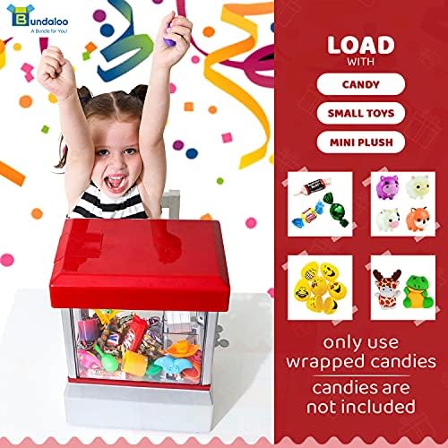 Claw Machine Arcade Game with Sound, Cool Fun Mini Candy Grabber Prize Dispenser Vending Toy for Kids, Boys & Girls