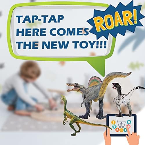 Gemini & Genius Dinosaur Toys for 3 4 5 6 7 Year Old Boys, Spinosaurus with Movable Jaw Dino Action Figure, Cool Birthday Cake Topper, Party Gift