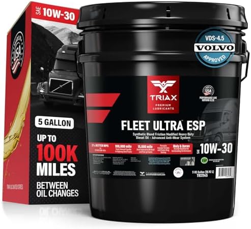 TRIAX Fleet Ultra ESP 10W-30 API CK-4 Licensed Synthetic Blend, Moly and Boron Performance Boosted, Heavy Duty Diesel Engine Oil