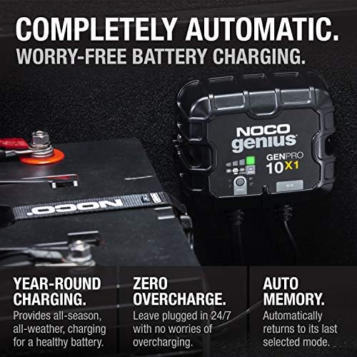 NOCO GENPRO10X1 12V 10A 1-Bank OnBoard Marine Battery Charger & Maintainer