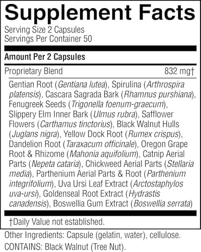 Nature's Sunshine Cellular Detox, 100 Capsules, Kosher | Natural Digestive System Supplement That Helps Facilitate Bowel Movement with Herbs