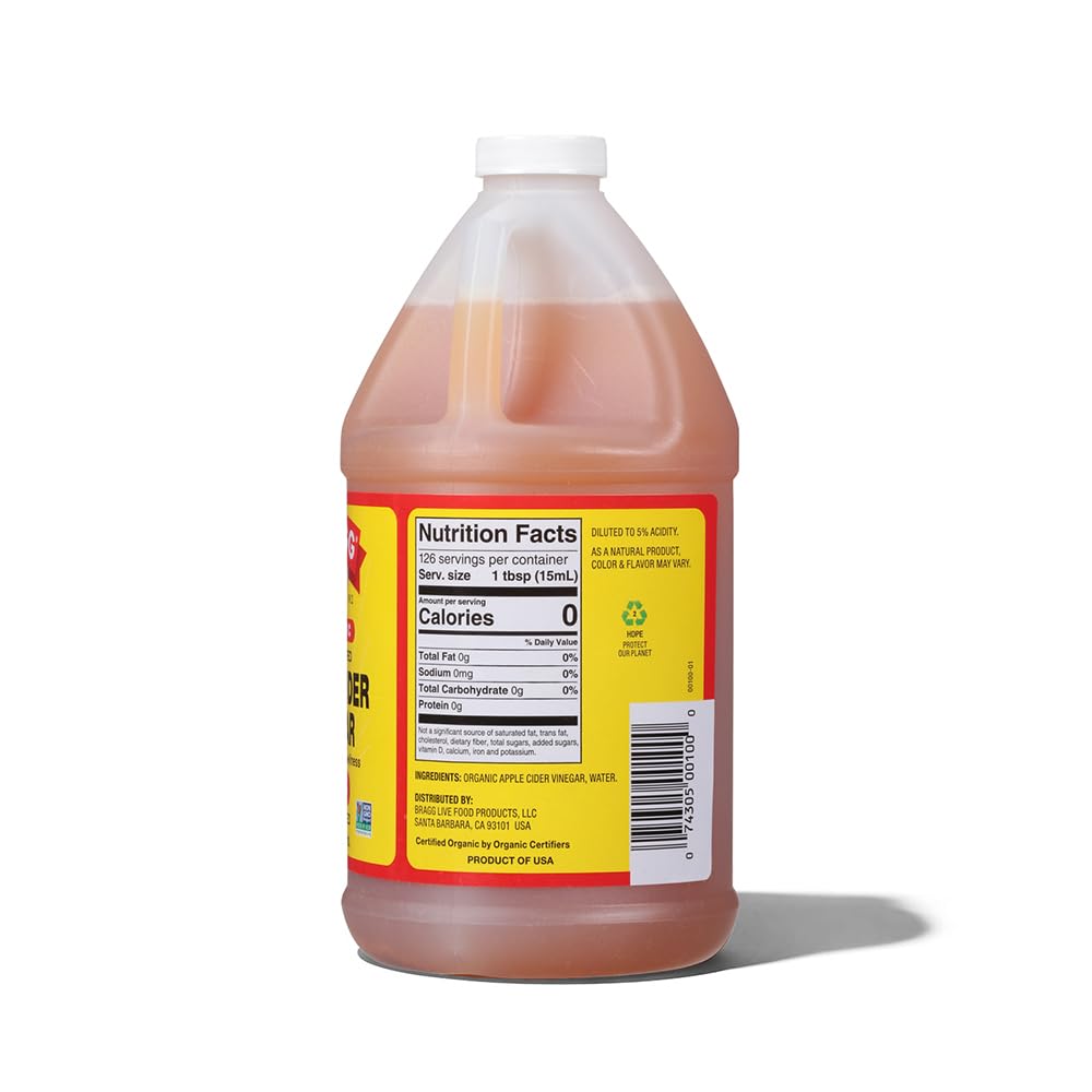 Bragg Organic Raw Apple Cider Vinegar, 32 Ounce - 1 Pack | Raw and Unfiltered