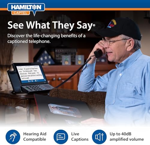 Hamilton CapTel 2400iSPNBT Large Touch Screen Captioned Telephone | Phone for Hard of Hearing with Answering Machine and Speakerphone