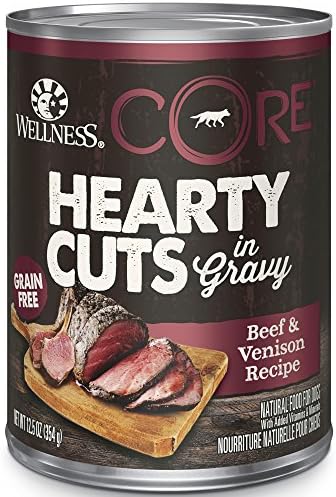 Wellness CORE 95% Adult Canned Wet Dog Food, Grain Free, Natural, Beef with Carrots Recipe, 12.5 oz, Pack of 12 Cans