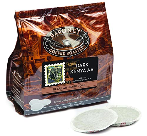 Baronet Coffee 8 Gram Coffee Pods, 100% Colombian, 54 Pods | Medium Roast, 100% Arabica Coffee, Regular Strength, 3 Bags of 18 Single Serve Pods, Compatible with Senseo Coffee Machines