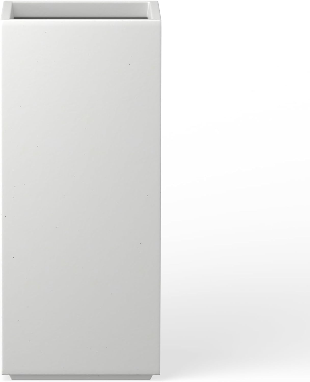 Kante Accent Column Square Pale Gray Concrete Planter 23.6" H, Outdoor