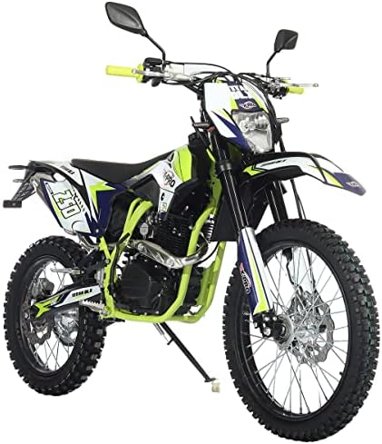 X-PRO Titan DLX 250cc Gas Dirt Bike Pit Bike Adult Bike,Big 21"/18" Wheels, Zongshen Engine! (Green)