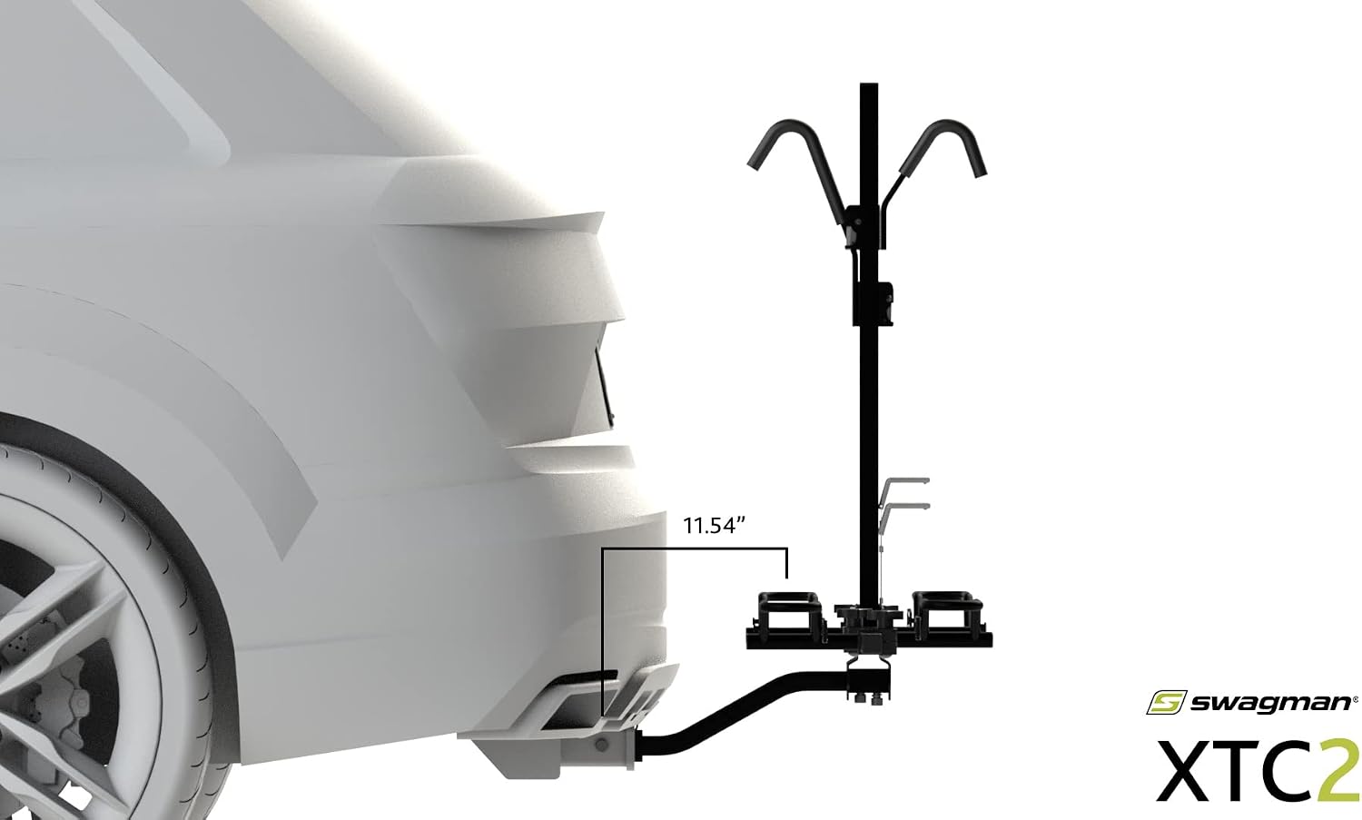 Swagman XTC2 Hitch Mount Bike Rack – Platform Carrier for 2 Bikes, Ratcheting Hook System, Compact Clam-Shell Folding Design | Platform Carrier for 2 Bikes, Ratcheting Hook System, Compact Clam-Shell Folding Design, 1-1/4" or 2" Hitch Receiver