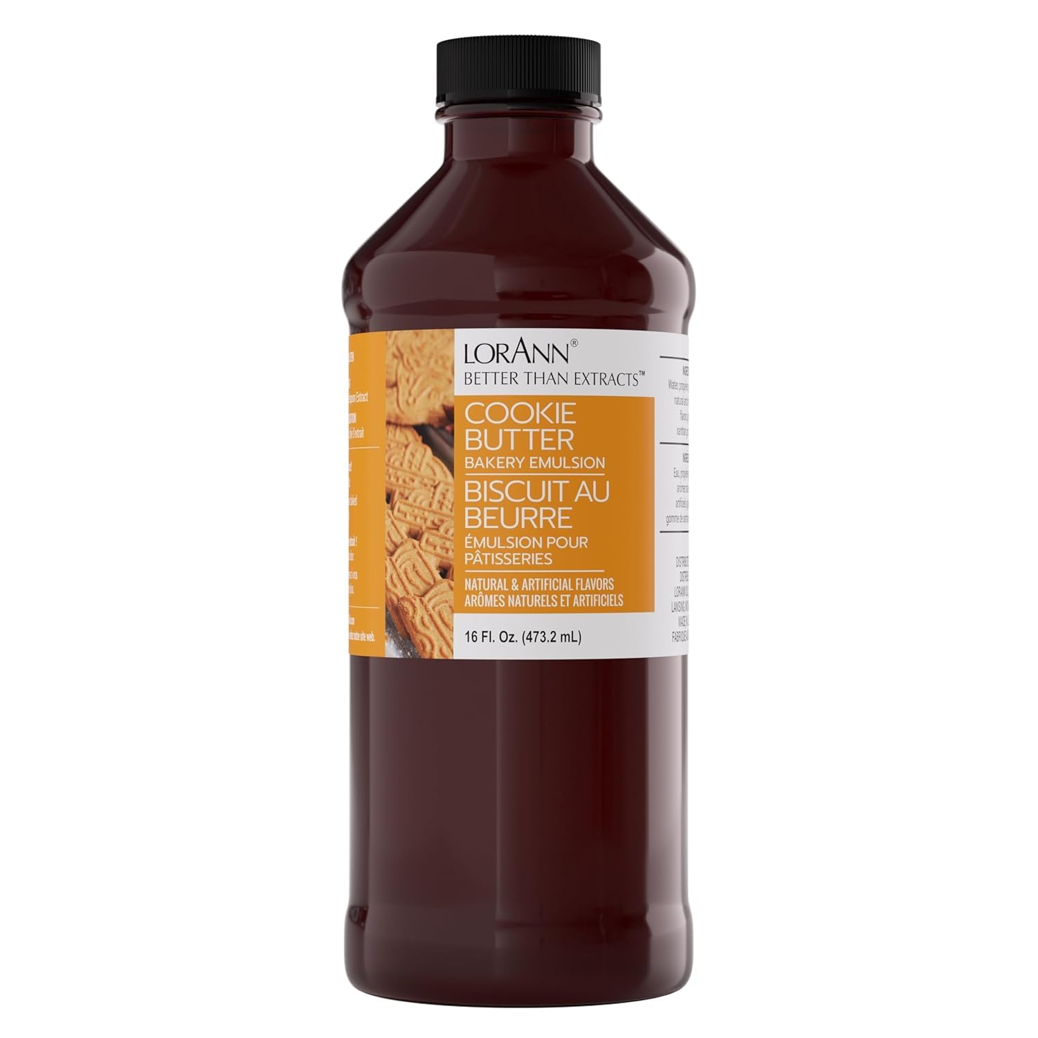 LorAnn Oils Peppermint Bakery Emulsion: True Essence, Ideal for Boosting Fruit Tones in Cakes, Cookies & Desserts, Gluten-Free, Keto-Friendly, Extract Substitute Essential for Your Kitchen, 16 Oz