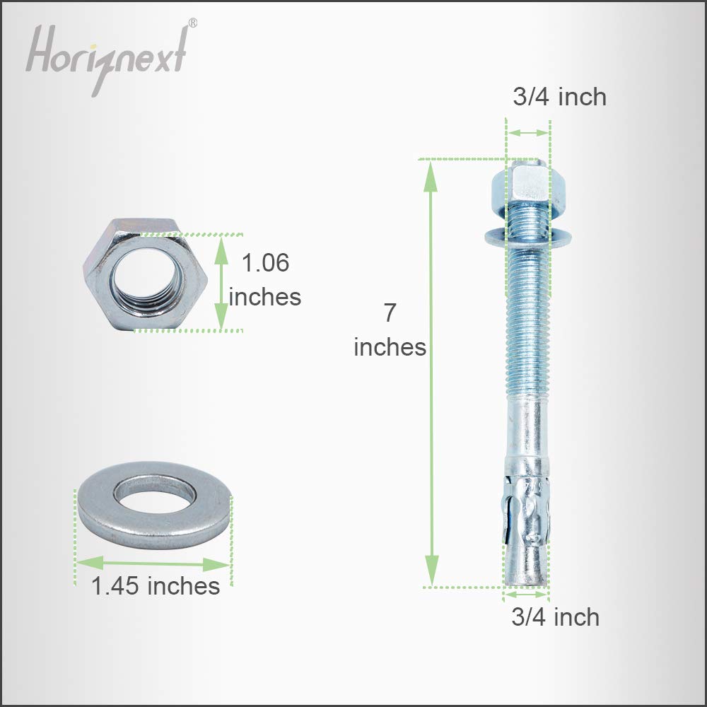 3/8 Concrete Anchors, Concrete Wall Anchors, Metal Wedge Bolts