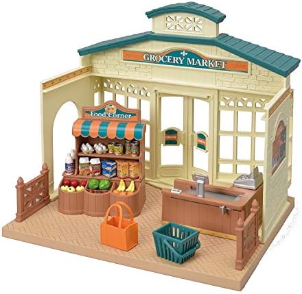 Calico Critters - Grocery Market - Town Collection - Kids Pretend Play Toy | Stock shelves, fill baskets