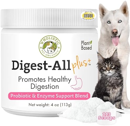 Probiotics for Dogs and Cats for Gut & Digestive Health | 2 Oz | 57 Scoops | 10B CFUs for Digestion, Nutrient Absorption, and Gut Balance | Cat & Dog Probiotics with Prebiotics and Digestive Enzymes