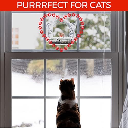 Window Hummingbird Feeder, Suction Cup, Hummingbird Feeders for Outdoors | leak proof with sealing gasket included, bee and wasp proof flowers