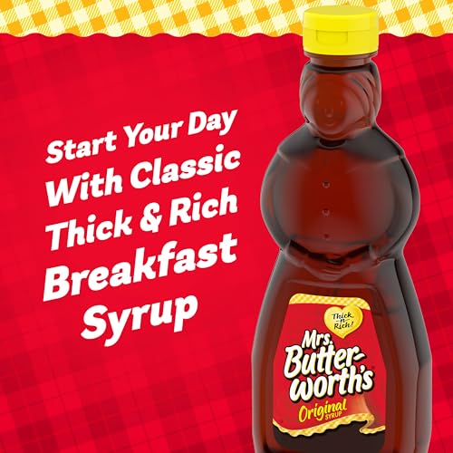 Mrs. Butterworth's Original Thick and Rich Pancake Syrup, Maple Flavored Syrup for Pancakes, Waffles and Breakfast Food, 248 Fl Oz Bottle