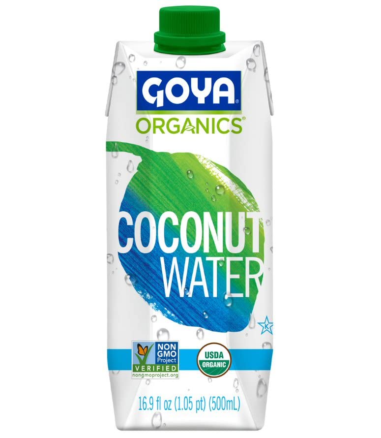 Goya Foods Organic Coconut Water, 100% Pure, 16.9 Fl Oz (Pack of 24)