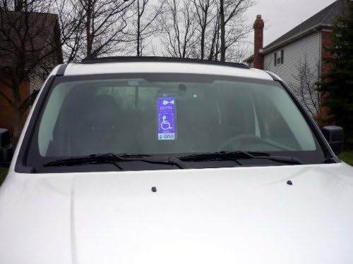 2 MirorTag Bronze Tag Holders Easily Display & Put Away a Handicap Parking Placard. Magnetically snap Your Tag On & Off to Magnet adhered Behind