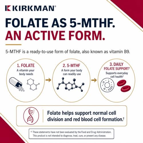 Kirkman Advanced Adult Multivitamin & Mineral with 5-MTHF, 180 Capsules