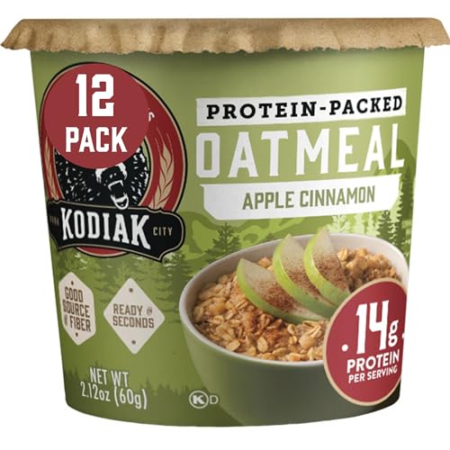 Kodiak Cakes Instant Protein Maple & Brown Sugar Oatmeal in a Cup, 2.12oz (Pack of 12)