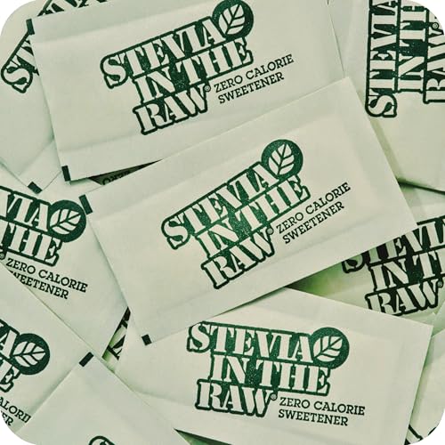 Stevia In The Raw, Plant Based Zero Calorie, No Erythritol, Sugar Substitute, Sugar-Free Sweetener for Coffee, Hot & Cold Drinks, Suitable For Diabetics, Vegan, Gluten-Free, 100Count Packets (1 Pack)