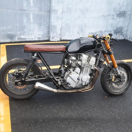 0081 Cafe Racer Motorcycle Fuel Gas Tank 2.9 Gallon Univesal Raw Steel for Honda Yamaha Suzuki Kawasaki (Frame Modification Required)