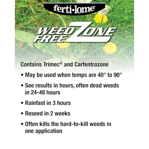 Fertilome (10524) Weed Free Zone Broadleaf Weed Killer Concentrate, 16 oz | Triclopyr + Clopyralid formula - Kills 80+ tough broadleaf weeds in cool & warm turfgrass - Home lawn owners
