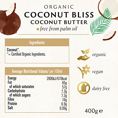 BIONA Organic Coconut Bliss Butter, 400 GR