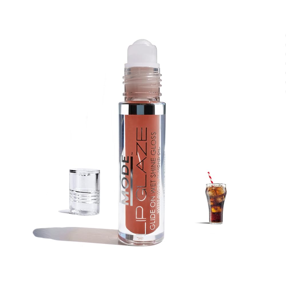 MODE Lip Glaze Cotton Candy Flavored Lip Gloss, Hydrating Sheer Wet Shine, Skincare Fruit Oils