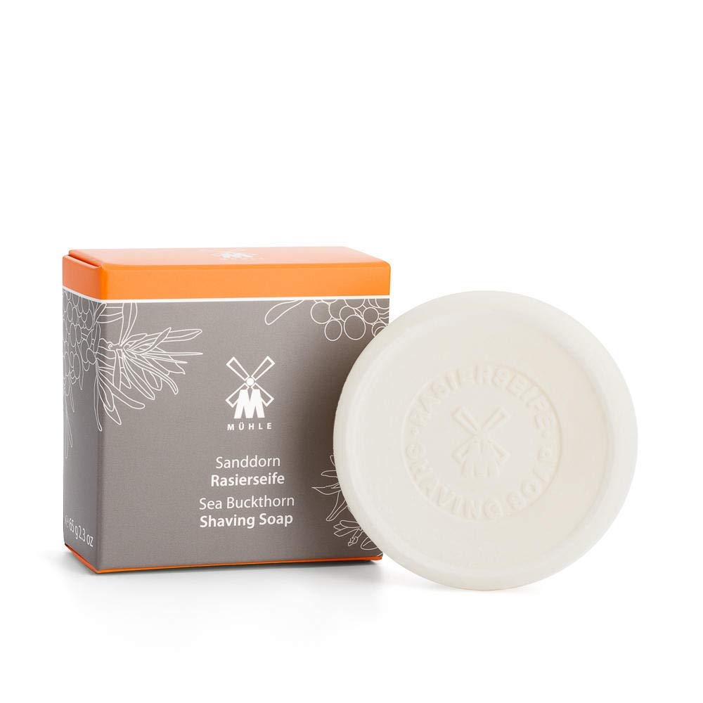 MÜHLE SHAVE CARE Shaving Soap - Sandalwood Luxury Shaving Soap for Men, Rich Lather, Lightly Scented,65g | Warm sandalwood with coriander/star anise; dense creamy foam prepares beard hair for wet shave, suited to normal and dry skin