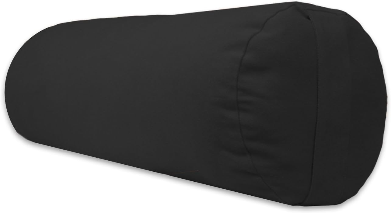 YogaAccessories Supportive Round Cotton Yoga Bolster